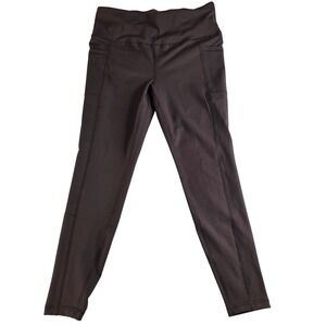 Yogalicious Stratus Leggings Womens 1X Brown New Fleece Lined Pockets PFYX76699